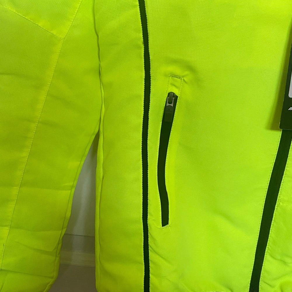 Mizuno Neon Yellow Hooded Lightweight Utility Jacket with Black Accents - Picture 11 of 12